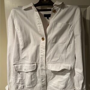 Talbots White Jean Jacket for Women